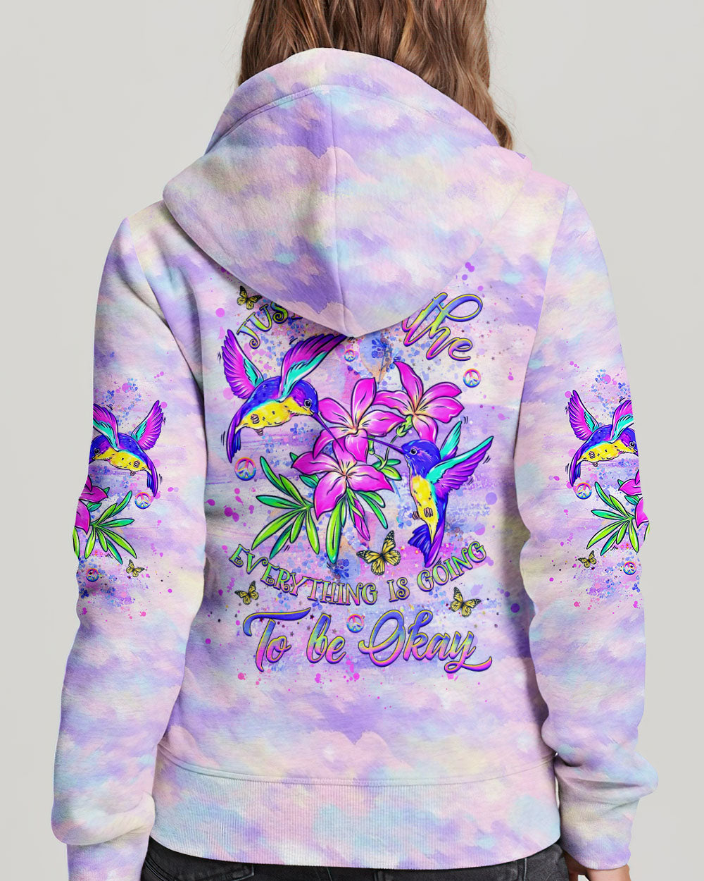 JUST BREATHE HUMMINGBIRD ALL OVER PRINT - YHHG1006243