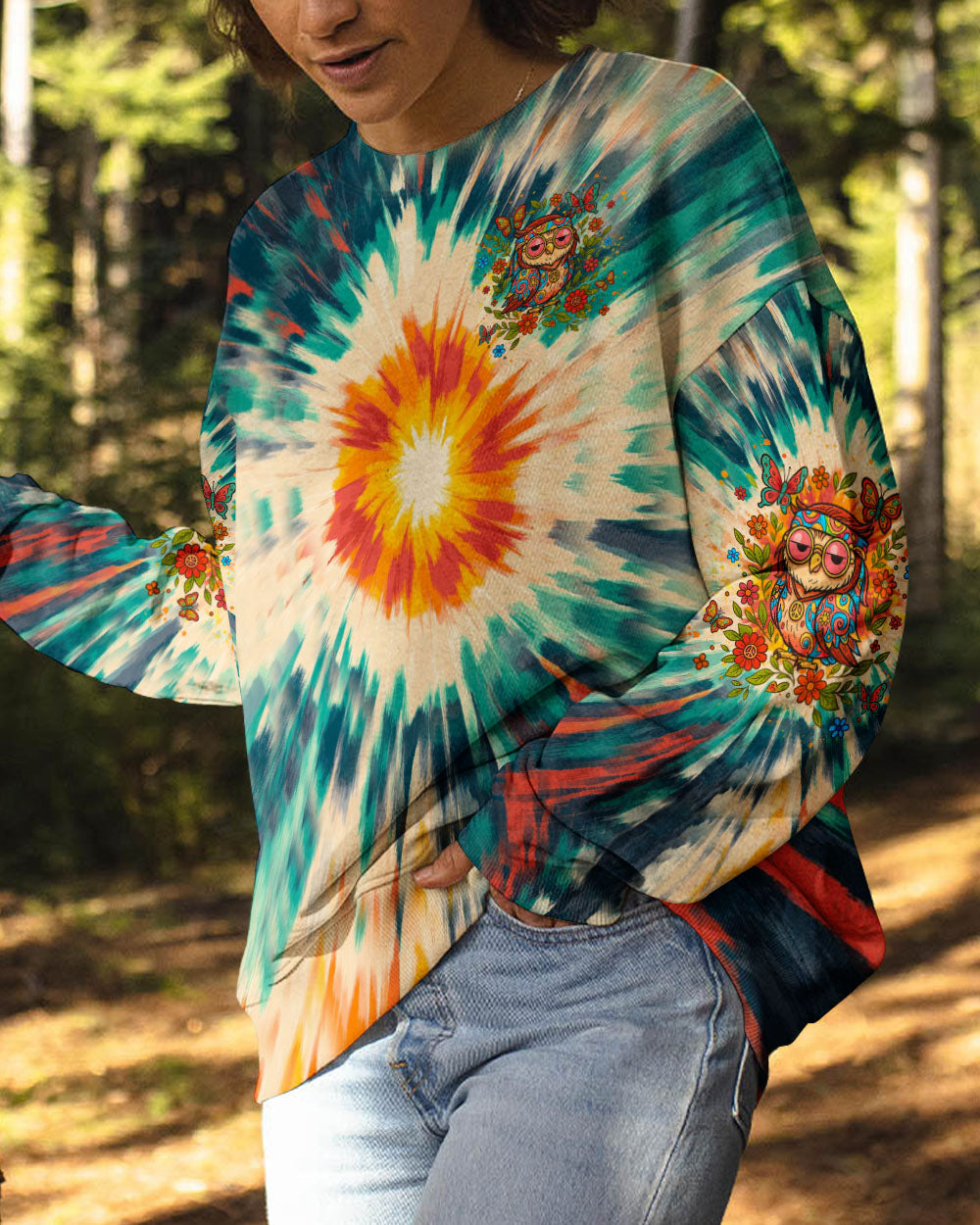 DON'T MIND ME JUST WINGING IT OWL ALL OVER PRINT - YHHG1107252