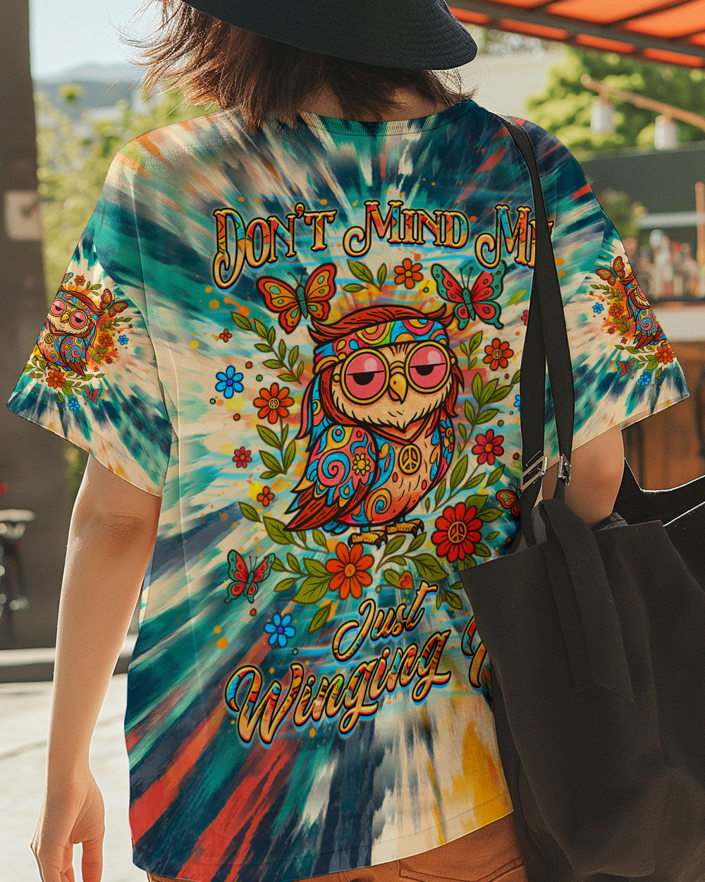 DON'T MIND ME JUST WINGING IT OWL ALL OVER PRINT - YHHG1107252