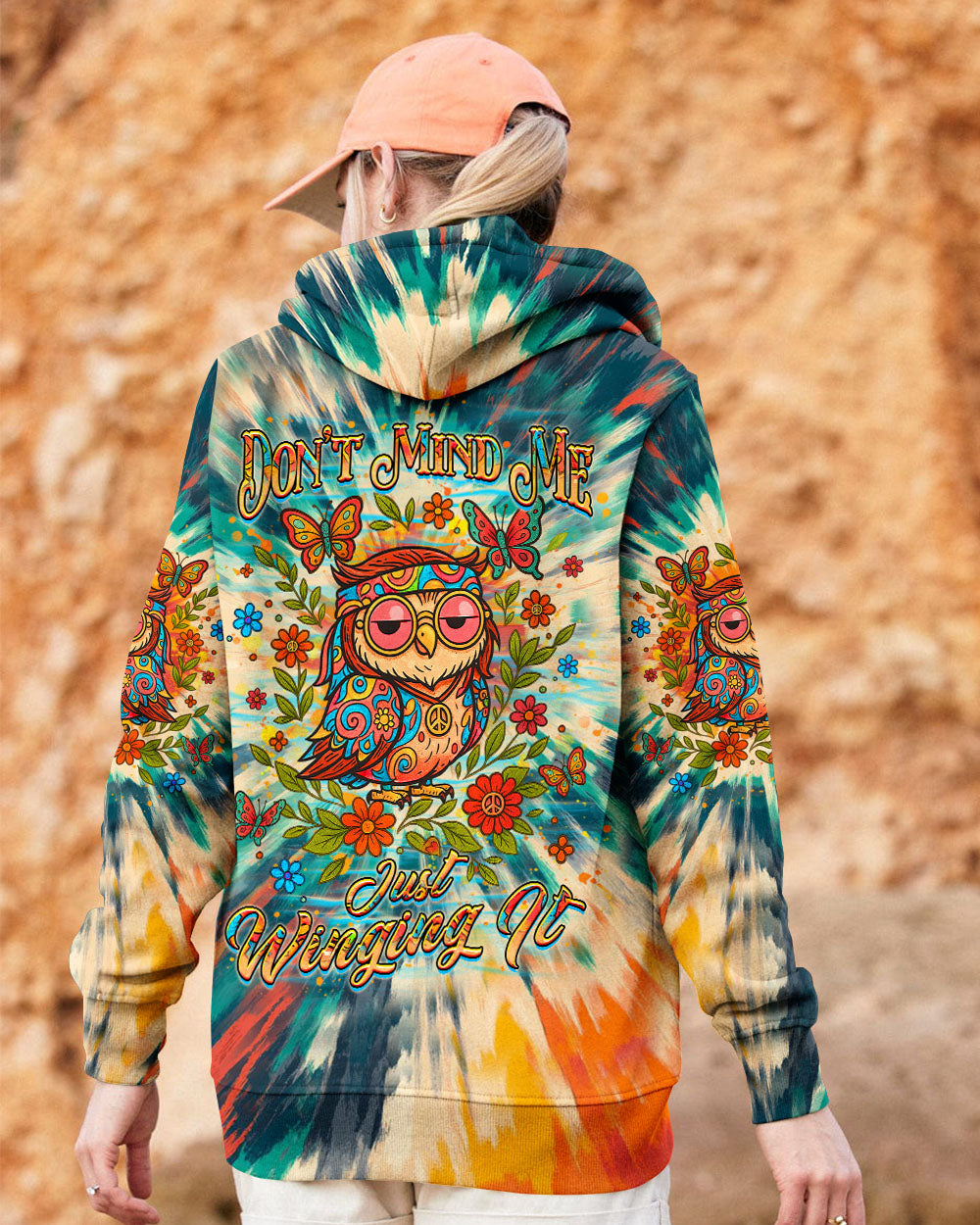 DON'T MIND ME JUST WINGING IT OWL ALL OVER PRINT - YHHG1107252