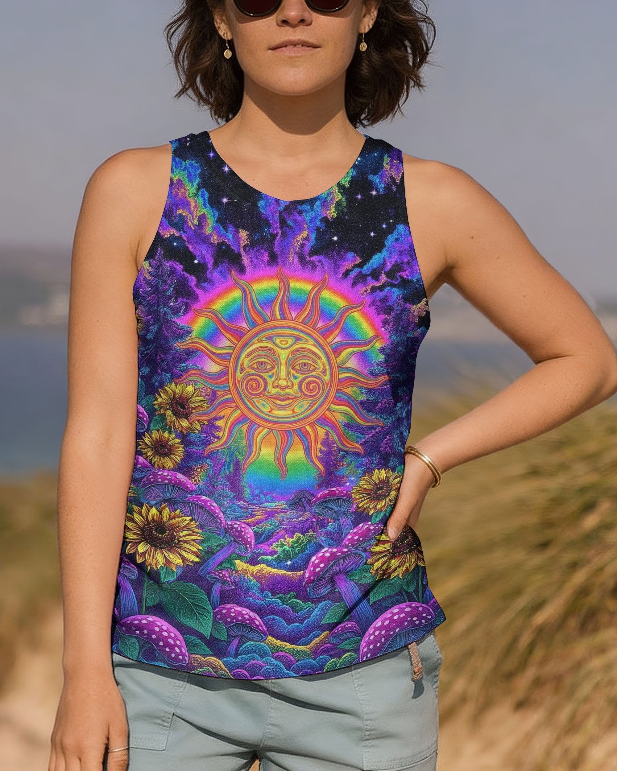 RADIANT TRIPPY HIPPIE SUN ALL OVER PRINT - YHHG1501261