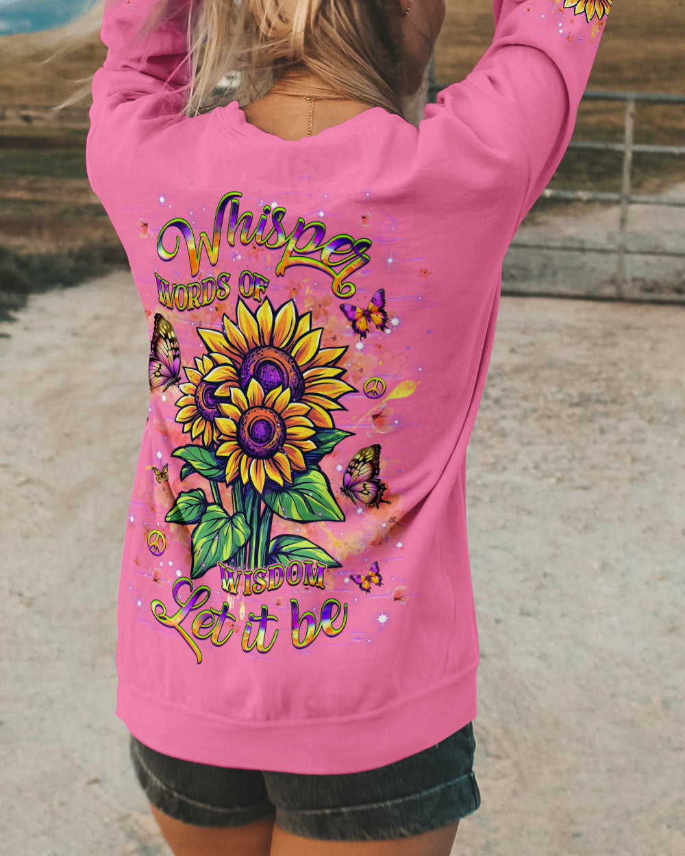 WHISPER WORDS OF WISDOM SUNFLOWER ALL OVER PRINT - YHHG1504251