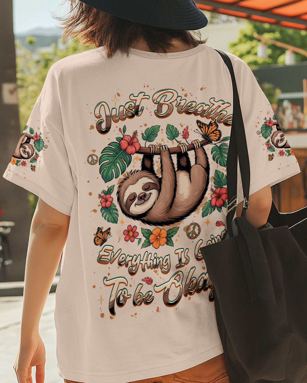 JUST BREATHE SLOTH ALL OVER PRINT - YHHG1509251