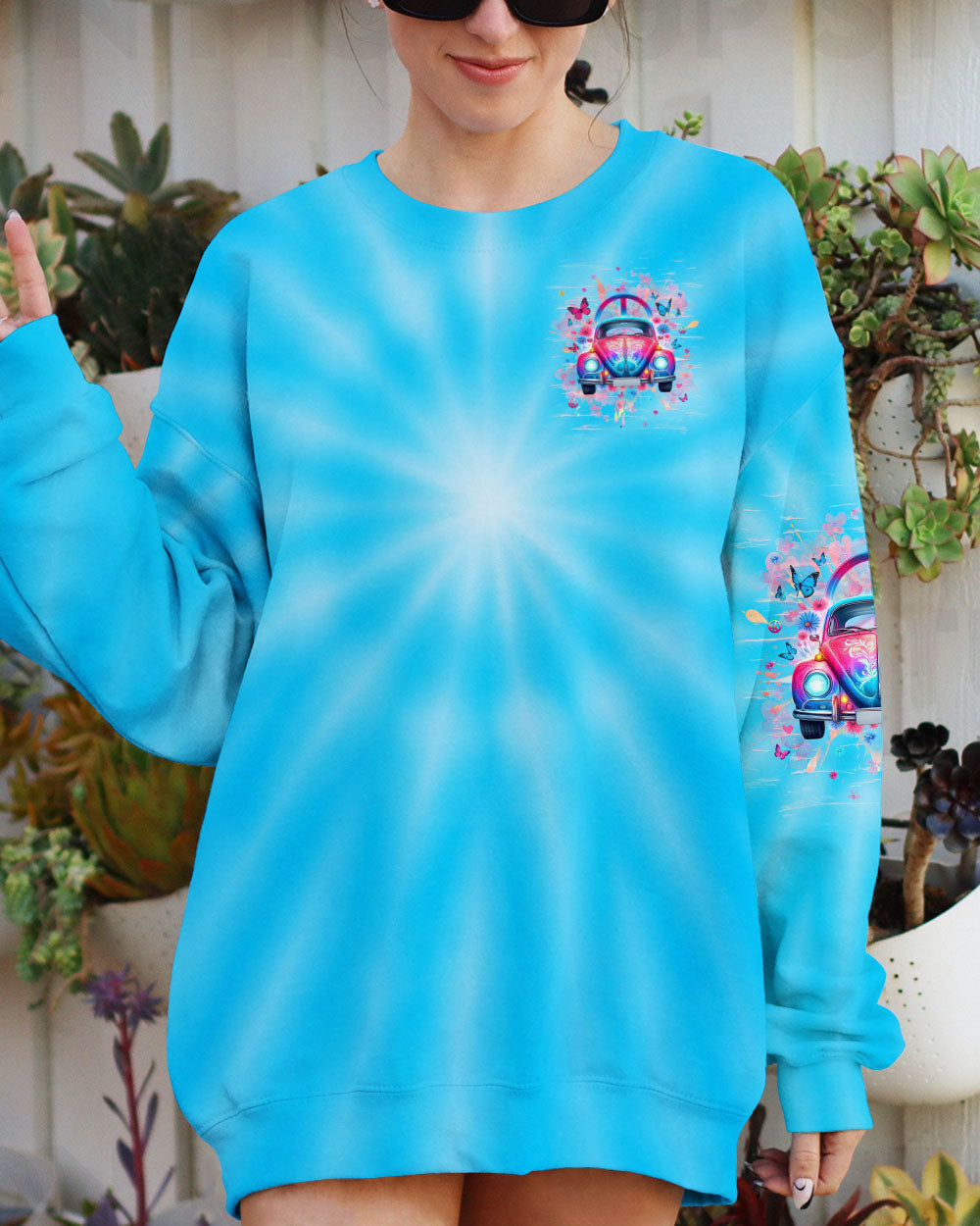 RUNNING AGAINST THE WIND CAR TIE DYE ALL OVER PRINT - YHHG1604251