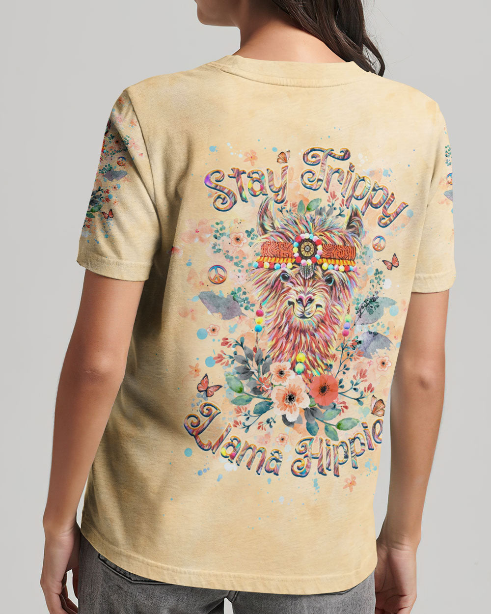 STAY TRIPPY LLAMA HIPPIE ALL OVER PRINT - YHHG1705242