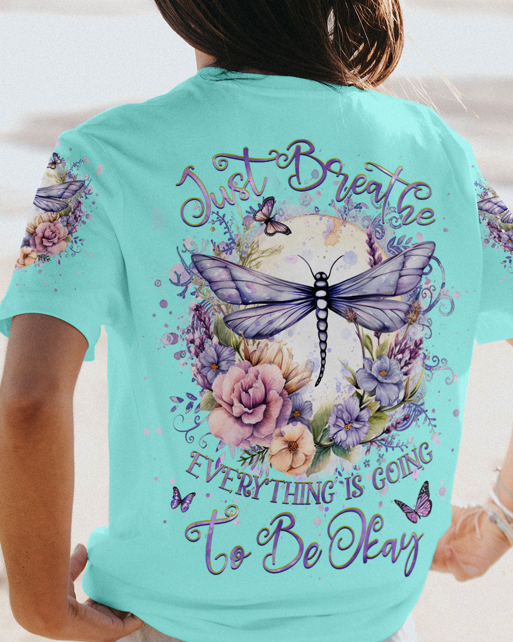 JUST BREATHE DRAGONFLY ALL OVER PRINT - YHHG1708231