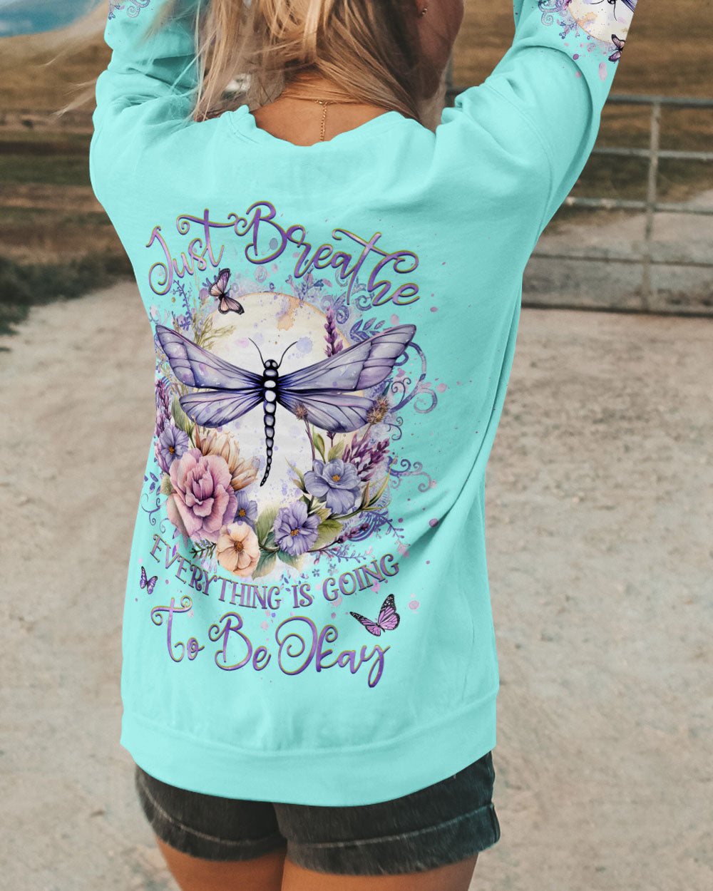 JUST BREATHE DRAGONFLY ALL OVER PRINT - YHHG1708231