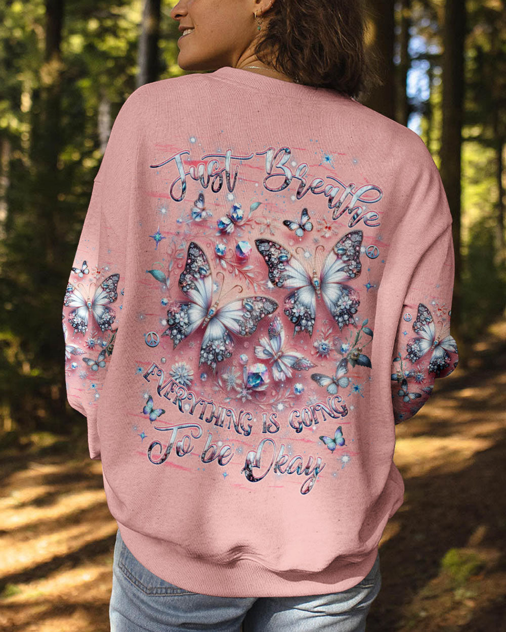 JUST BREATHE BUTTERFLIES ALL OVER PRINT - YHHG1803253