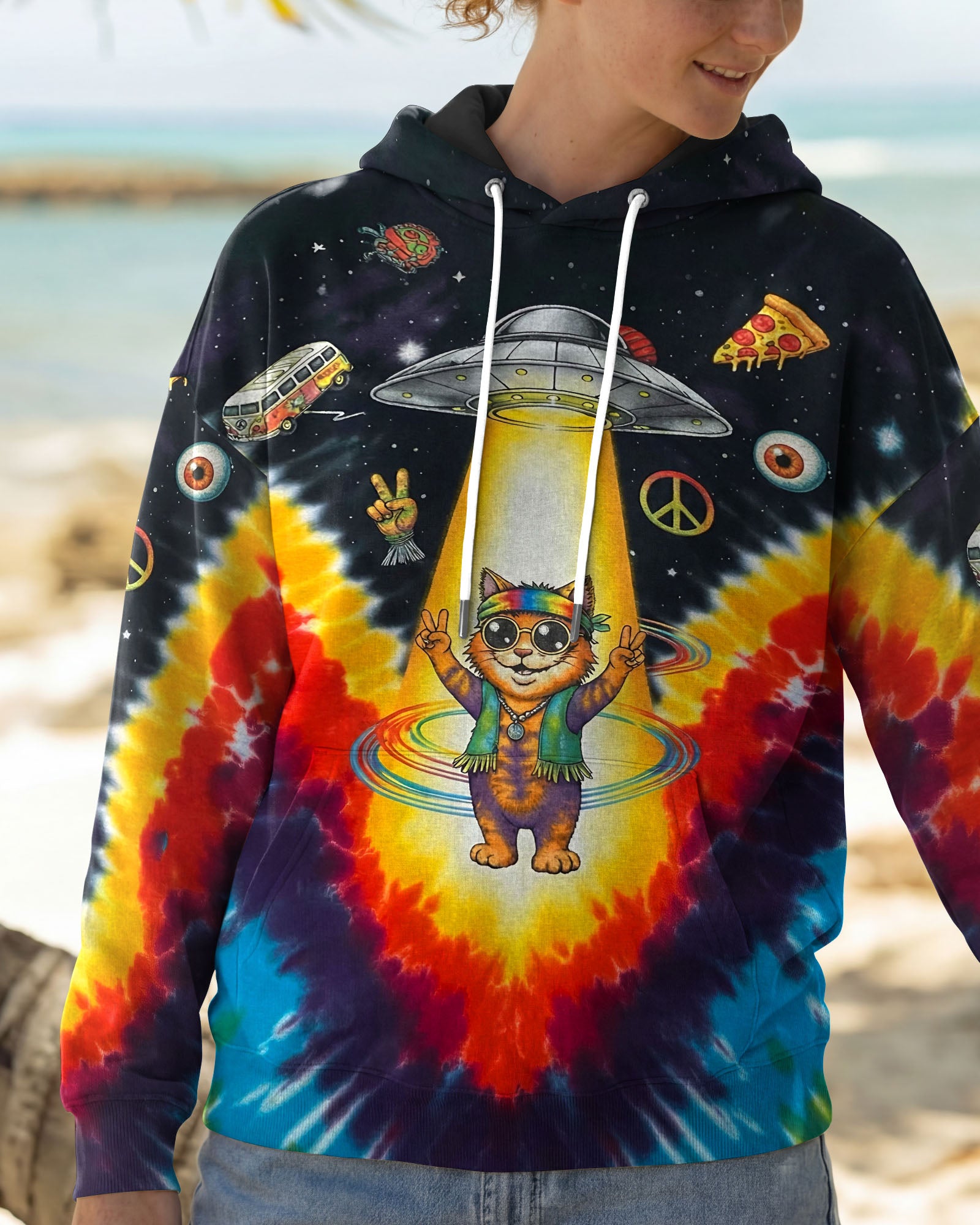 GALACTIC HIPPIE CAT ALL OVER PRINT - YHHG1901262