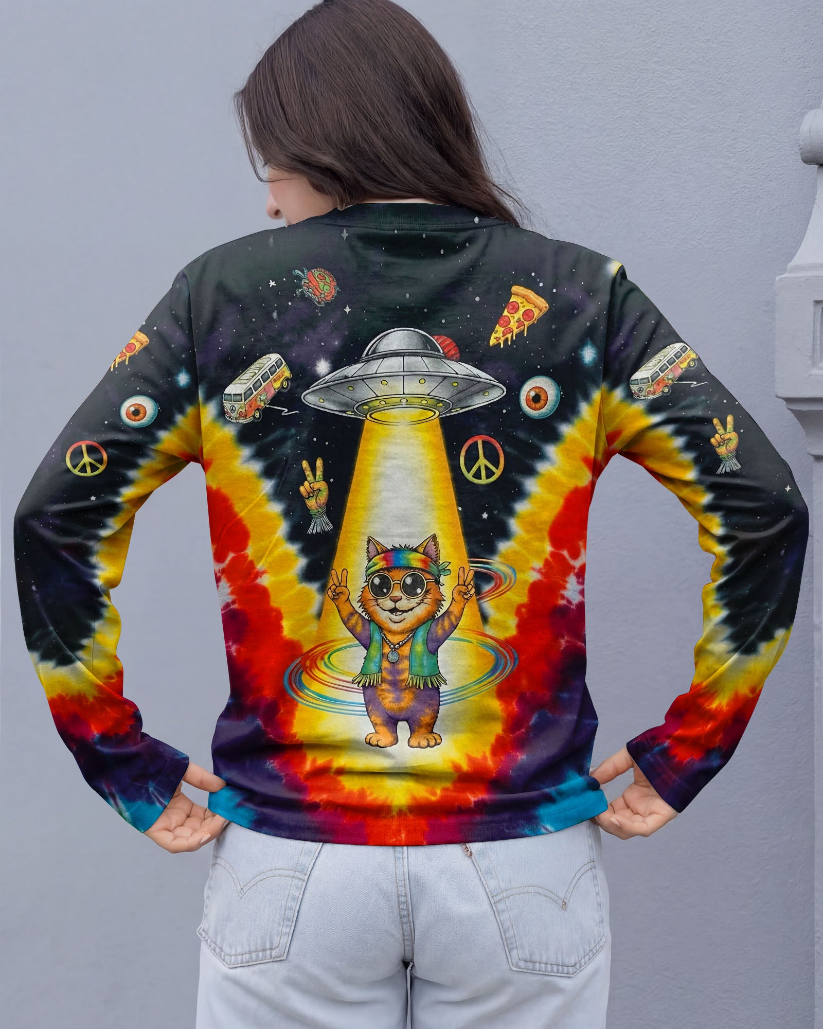 GALACTIC HIPPIE CAT ALL OVER PRINT - YHHG1901262