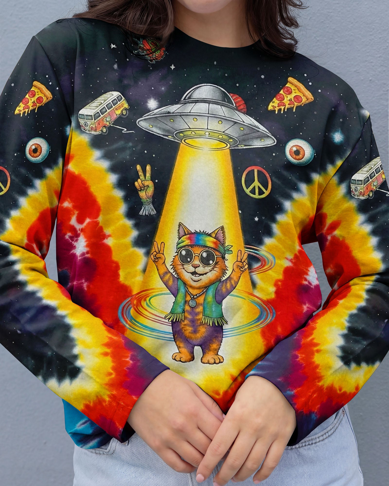 GALACTIC HIPPIE CAT ALL OVER PRINT - YHHG1901262