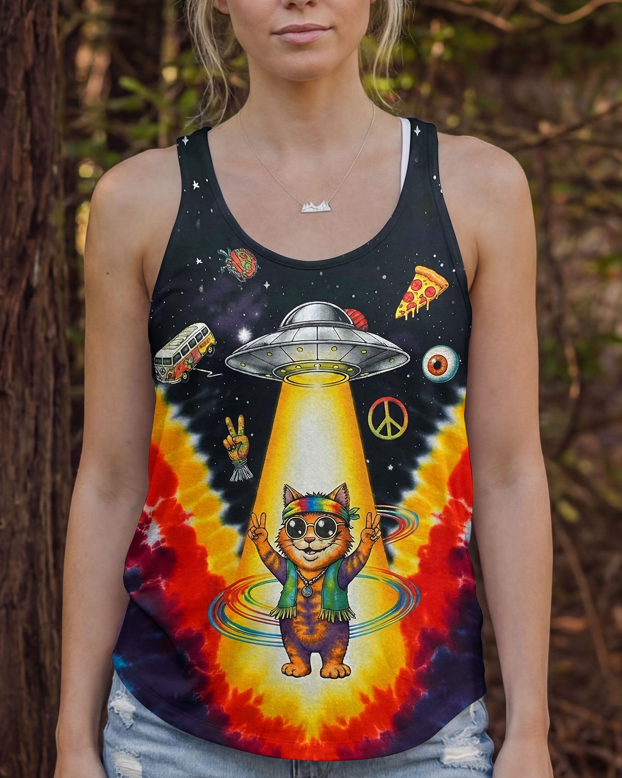 GALACTIC HIPPIE CAT ALL OVER PRINT - YHHG1901262