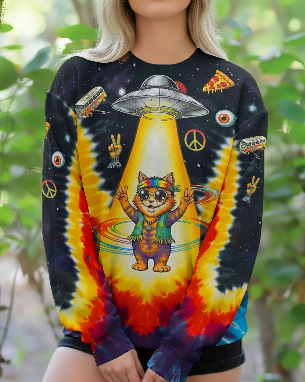 GALACTIC HIPPIE CAT ALL OVER PRINT - YHHG1901262