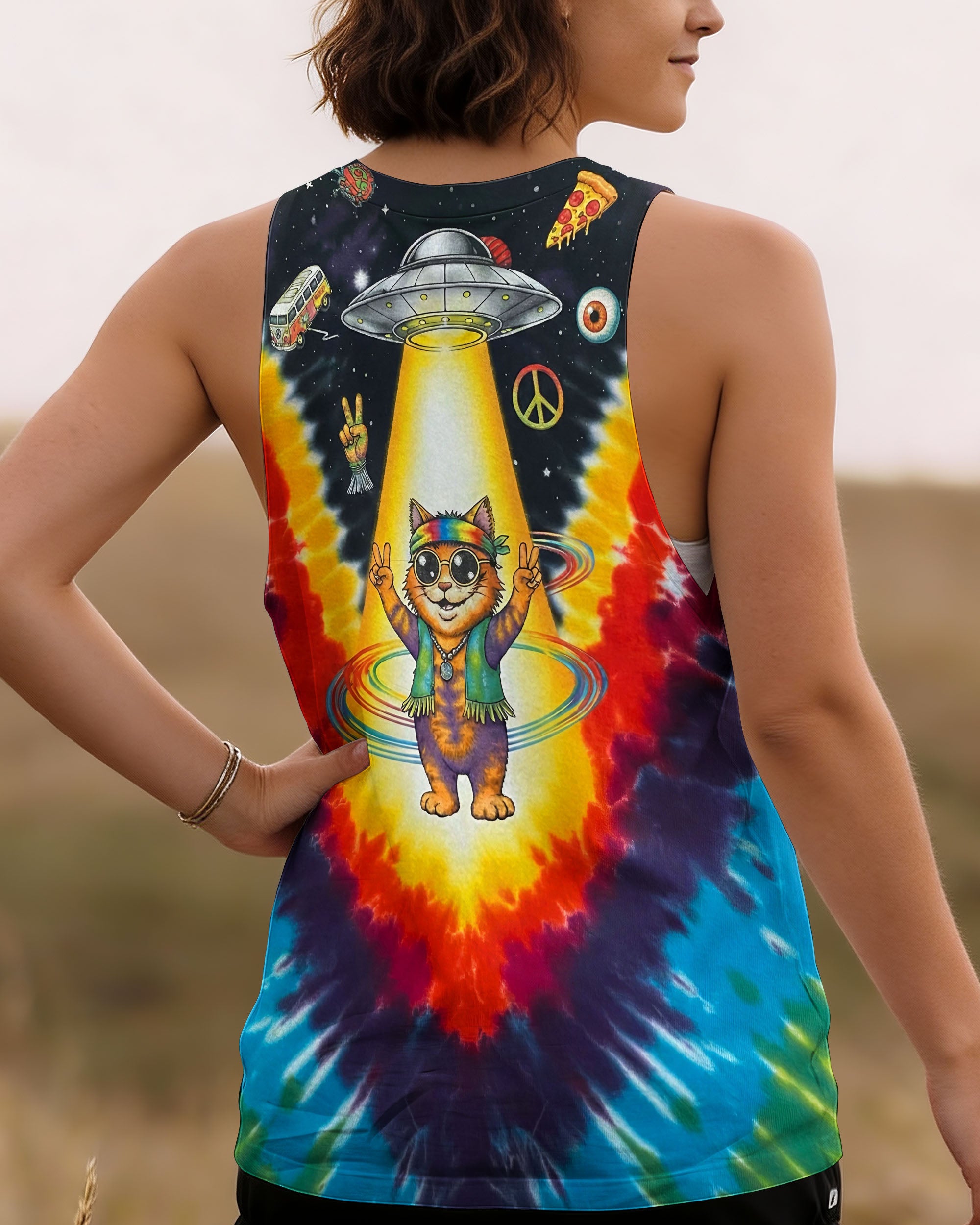 GALACTIC HIPPIE CAT ALL OVER PRINT - YHHG1901262