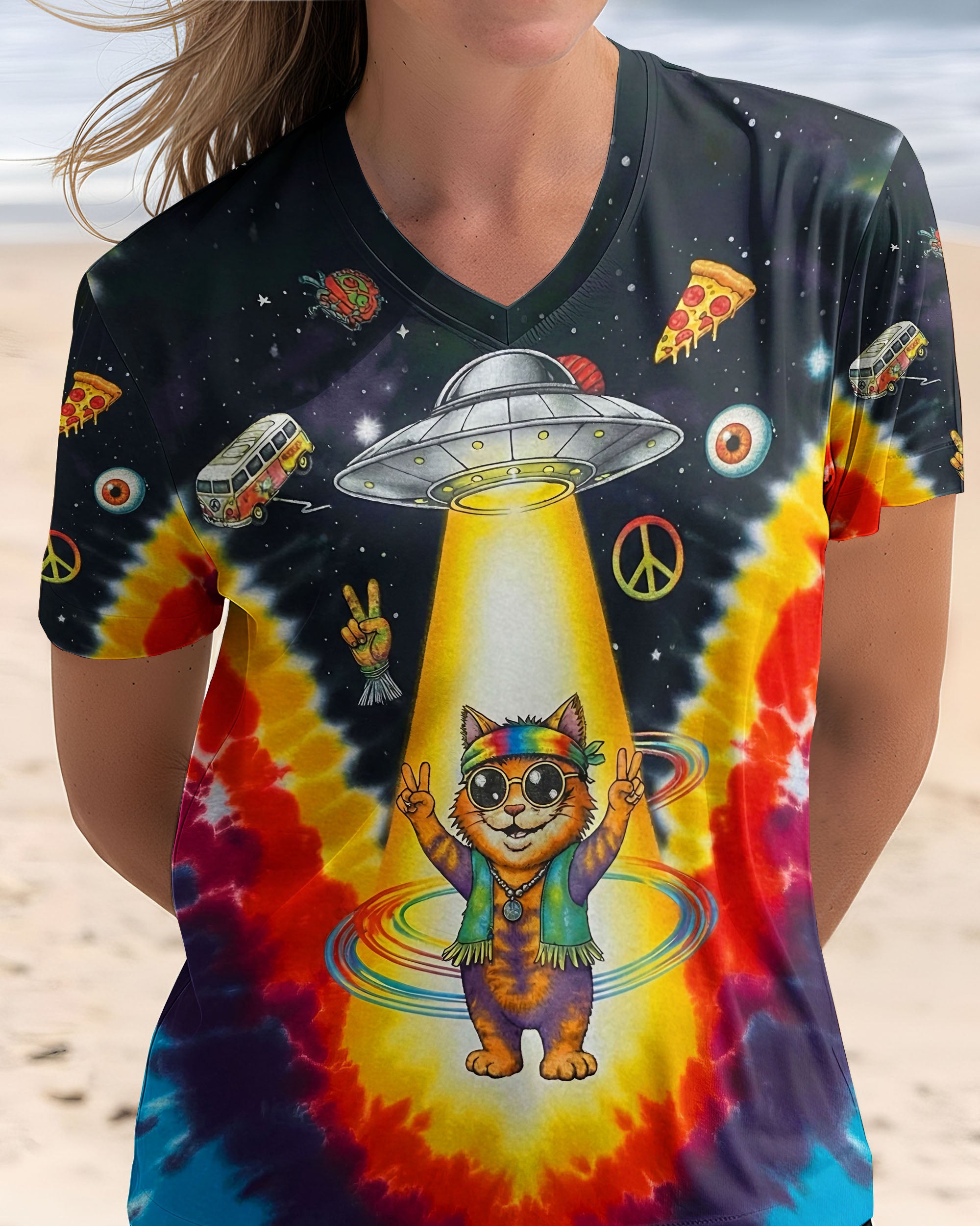 GALACTIC HIPPIE CAT ALL OVER PRINT - YHHG1901262