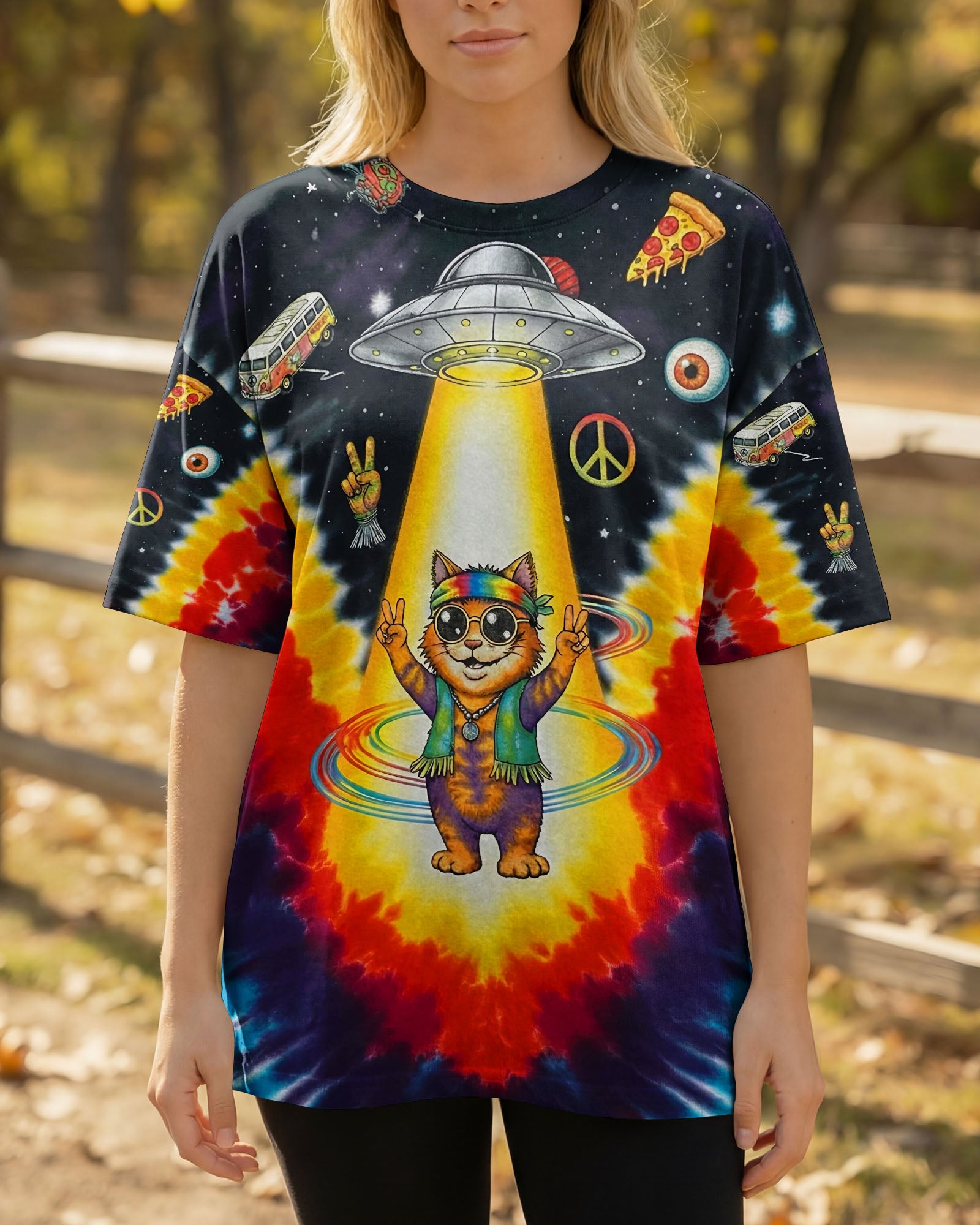 GALACTIC HIPPIE CAT ALL OVER PRINT - YHHG1901262