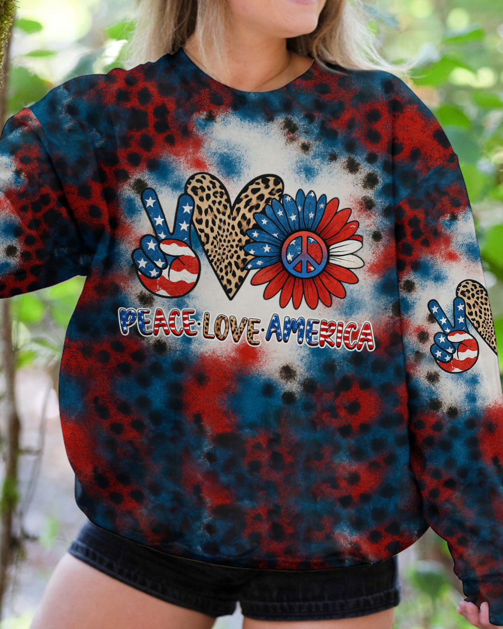 PEACE LOVE AMERICA ALL OVER PRINT - YHHG1905253
