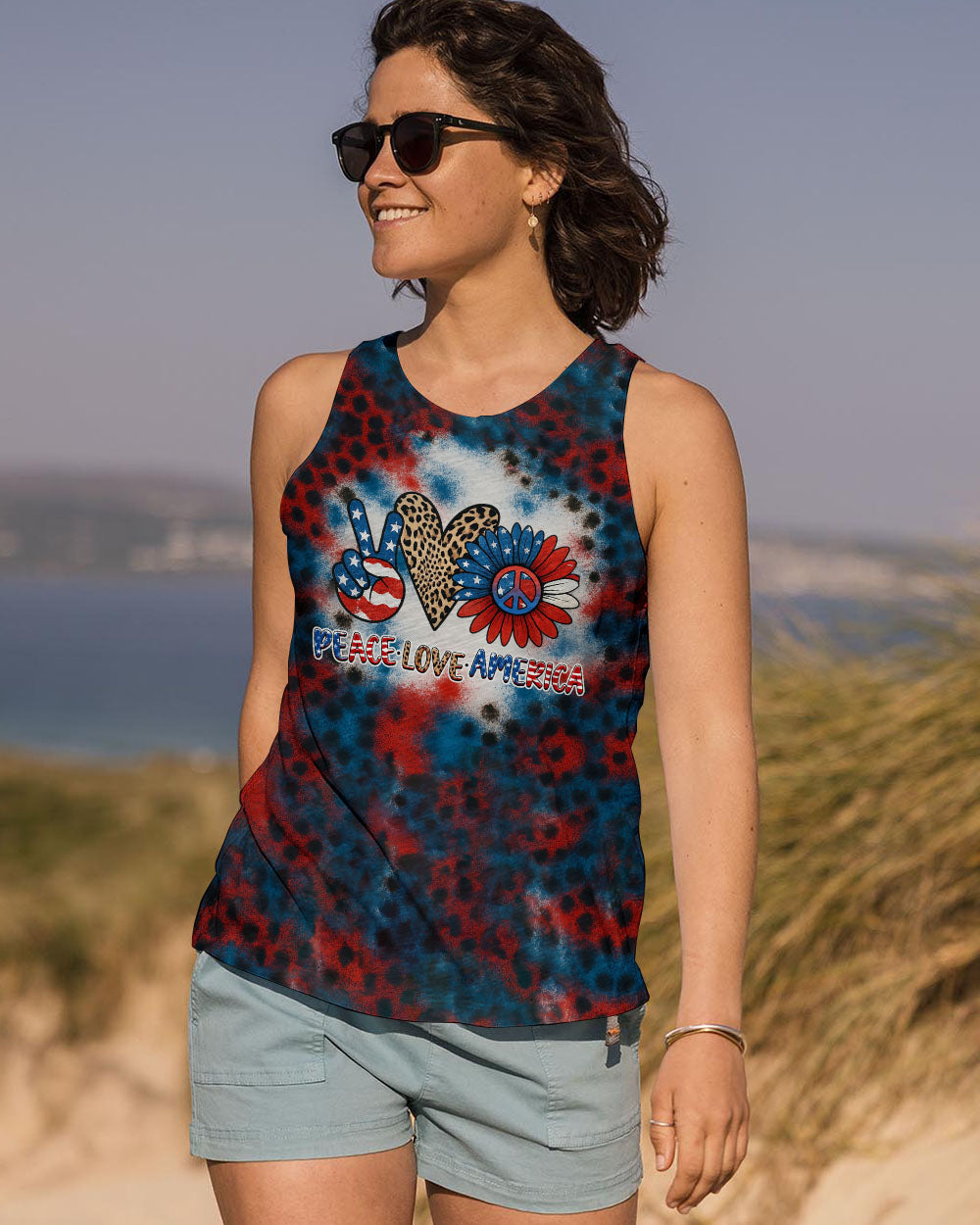PEACE LOVE AMERICA ALL OVER PRINT - YHHG1905253