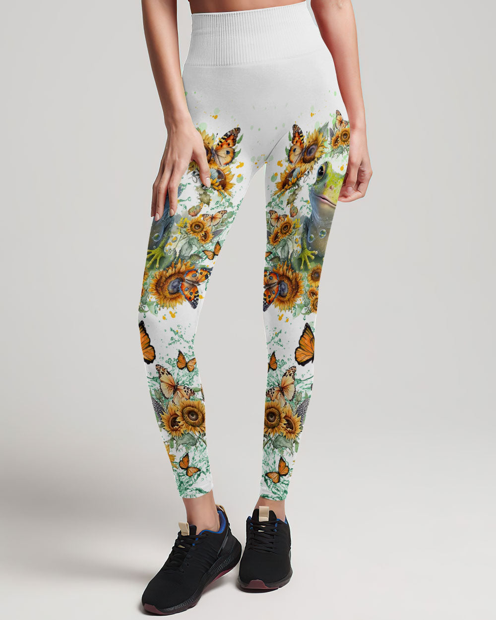 BORN TO SHINE FROG SUNFLOWERS ALL OVER PRINT - YHHG1906233