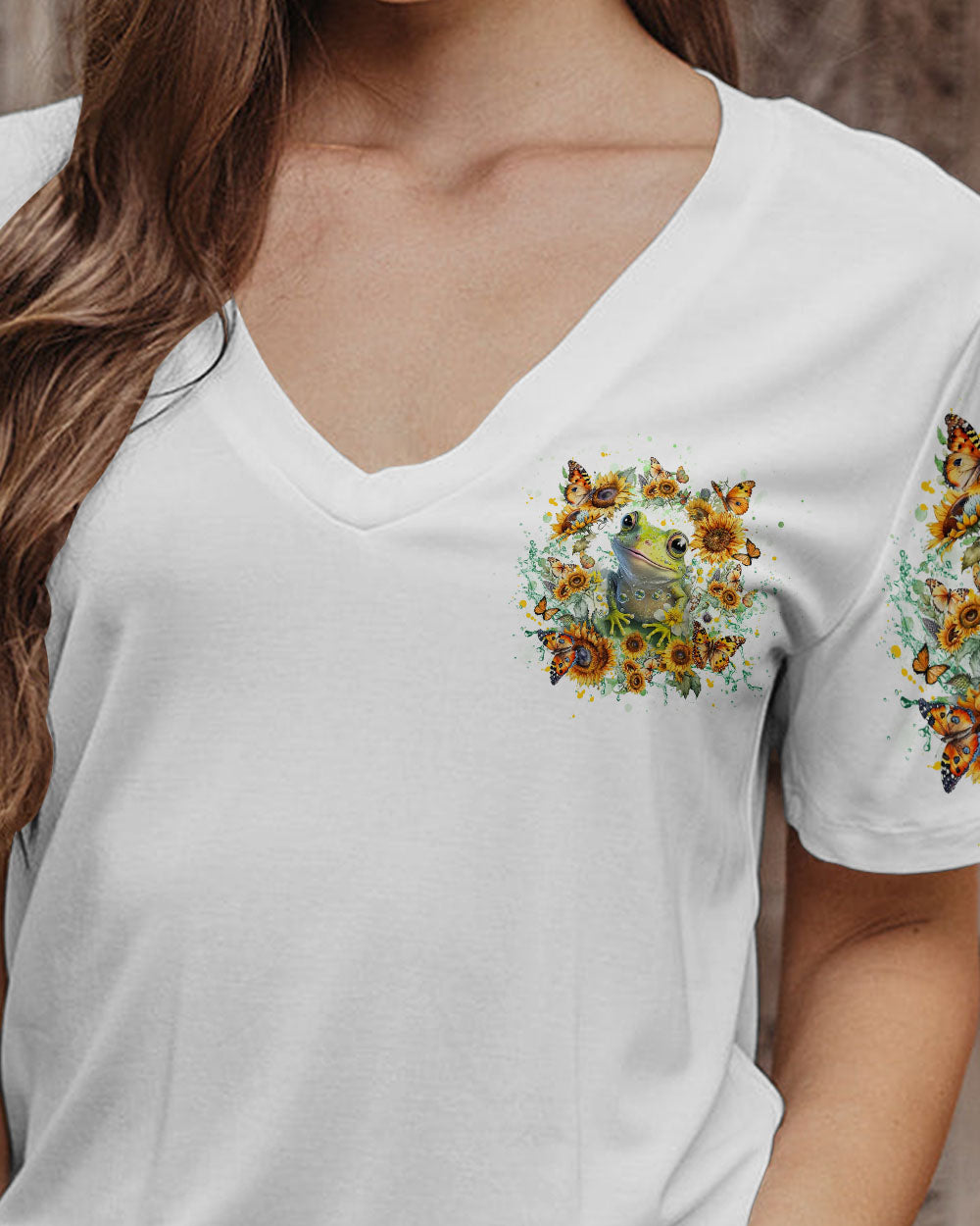 BORN TO SHINE FROG SUNFLOWERS ALL OVER PRINT - YHHG1906233