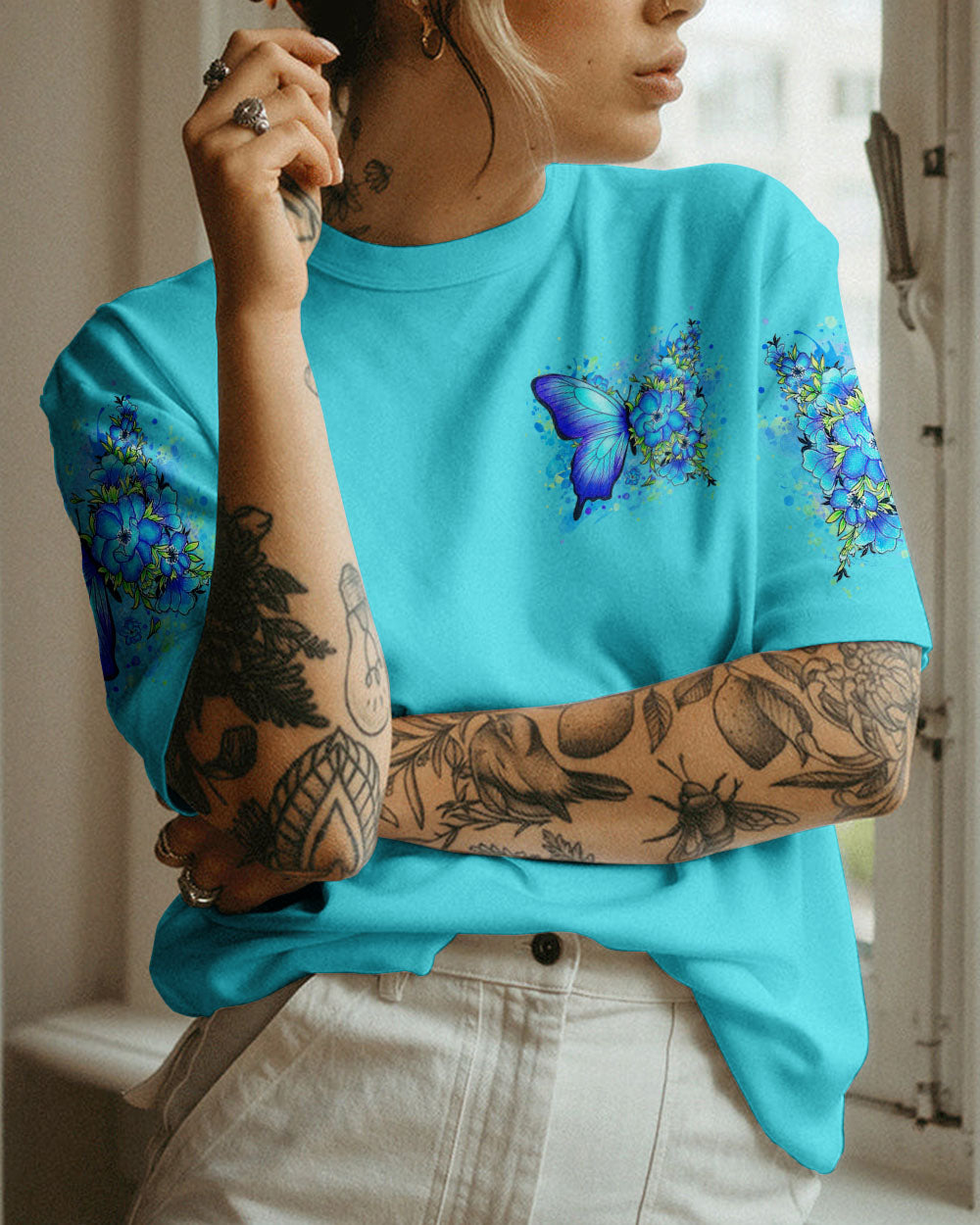IF NOTHING EVER CHANGED BUTTERFLY ALL OVER PRINT - YHHG1907232