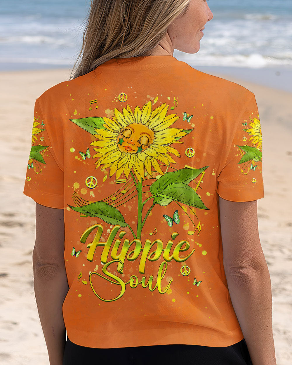 HIPPIE SOUL SUNFLOWER ALL OVER PRINT - YHHG1909244
