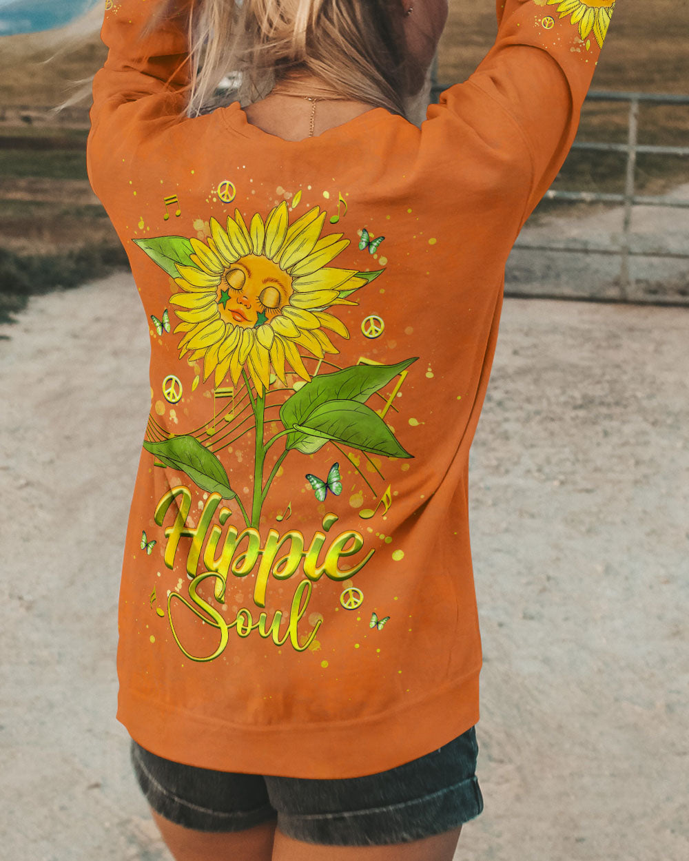 HIPPIE SOUL SUNFLOWER ALL OVER PRINT - YHHG1909244