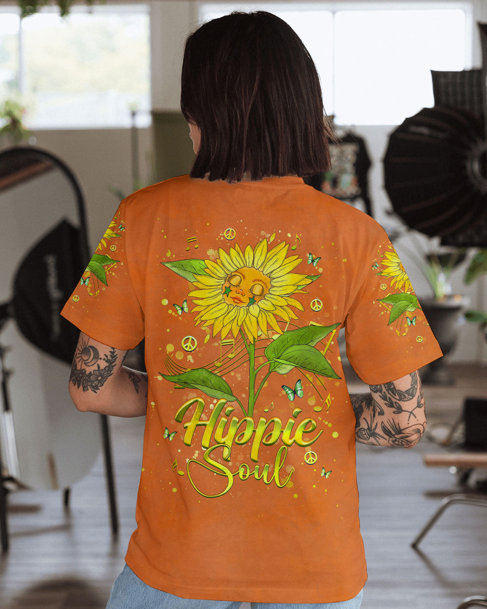 HIPPIE SOUL SUNFLOWER ALL OVER PRINT - YHHG1909244