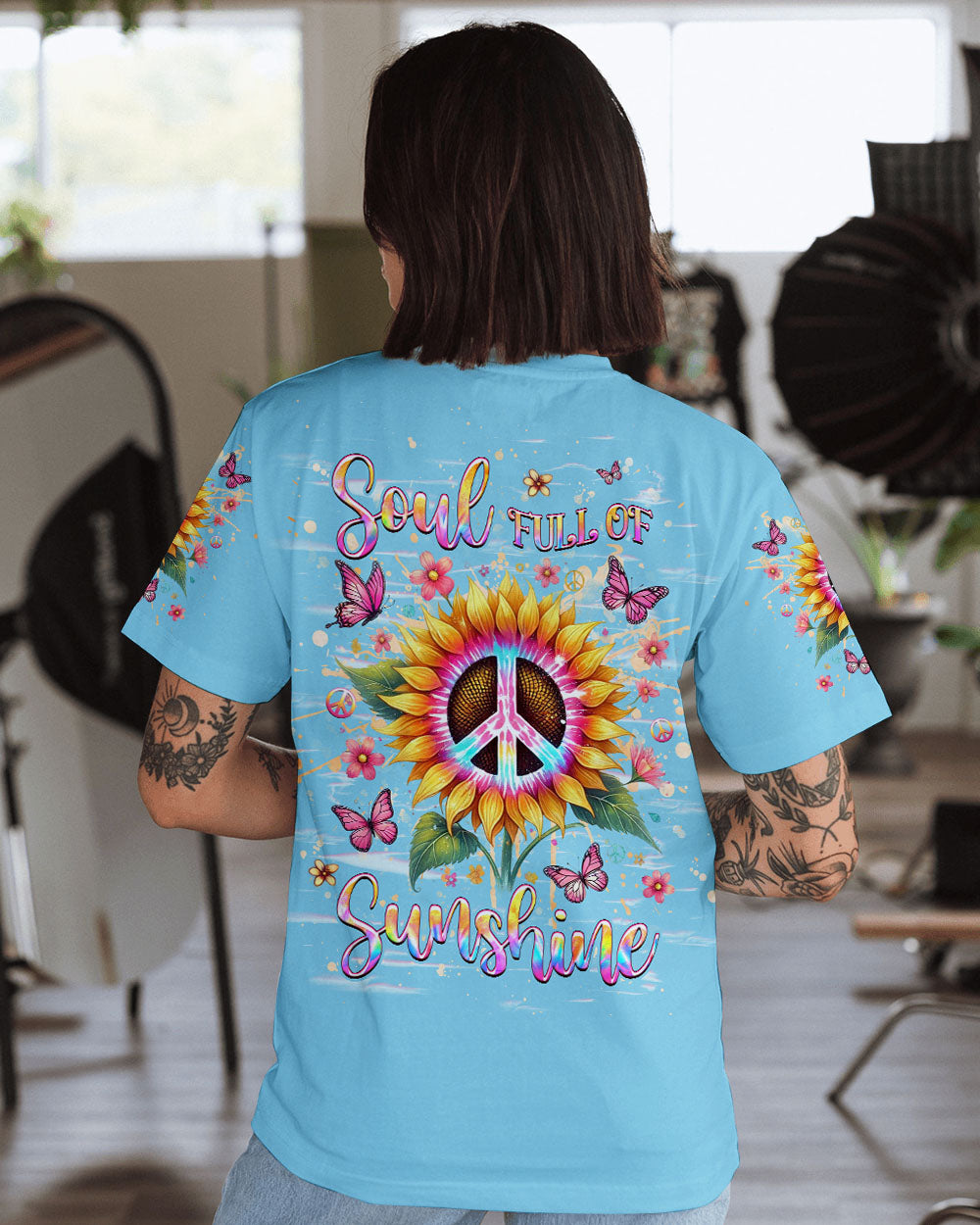 SOUL FULL OF SUNSHINE SUNFLOWER ALL OVER PRINT - YHHG1912243