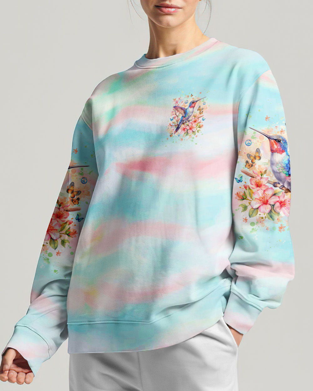 JUST BREATHE HUMMINGBIRD ALL OVER PRINT - YHHG2105241