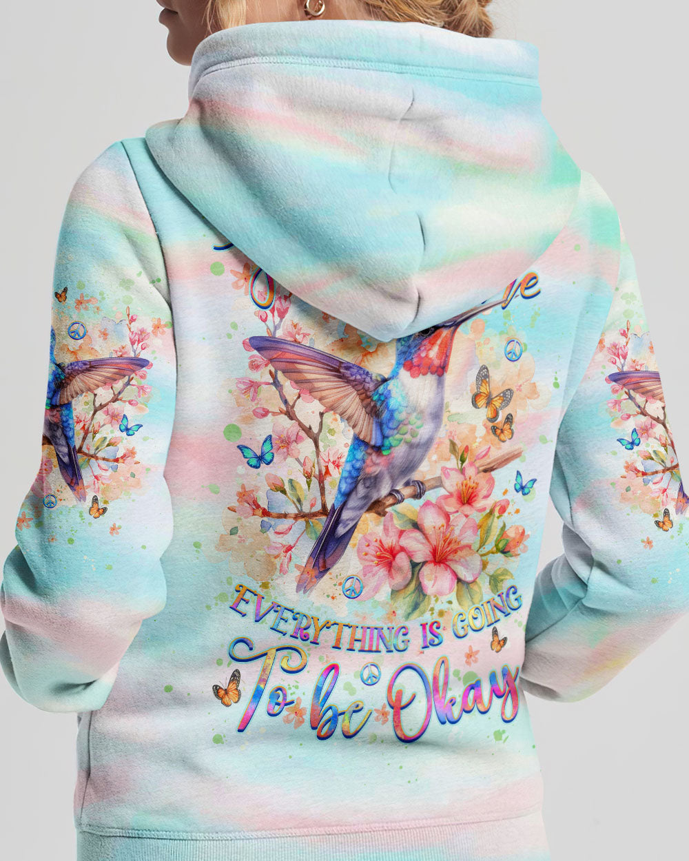 JUST BREATHE HUMMINGBIRD ALL OVER PRINT - YHHG2105241