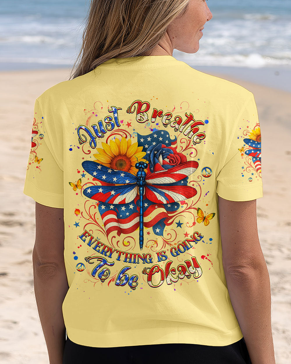 JUST BREATHE DRAGONFLY ALL OVER PRINT - YHHG2105253