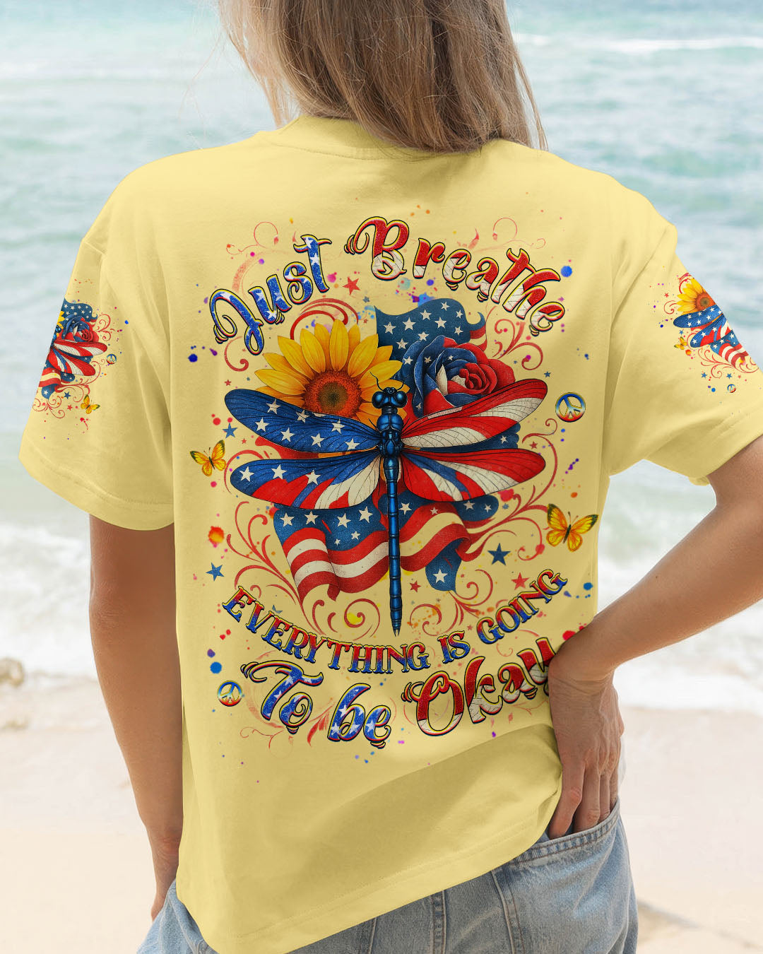 JUST BREATHE DRAGONFLY ALL OVER PRINT - YHHG2105253