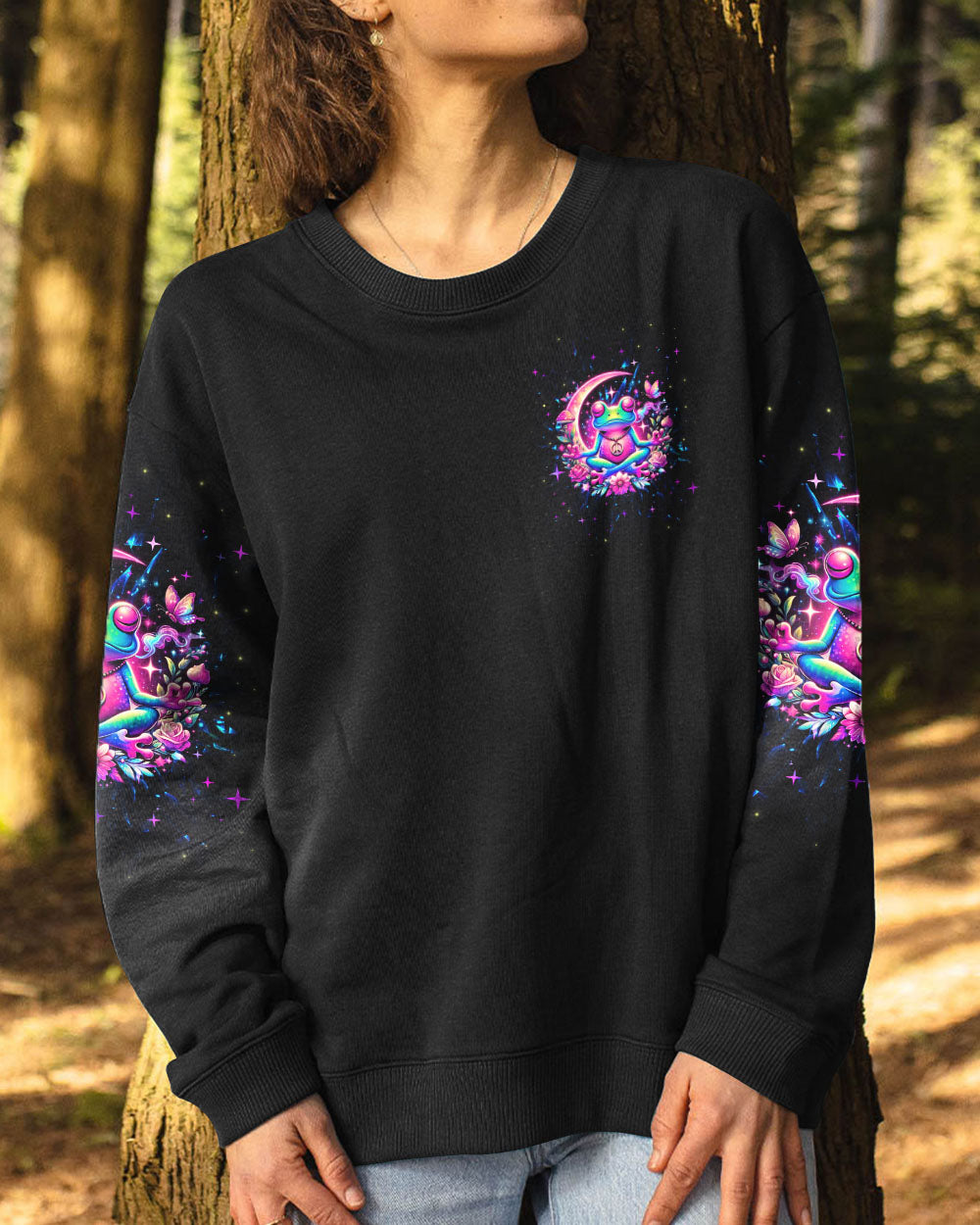 I'M MOSTLY PEACE LOVE AND LIGHT FROG ALL OVER PRINT - YHHG2204241