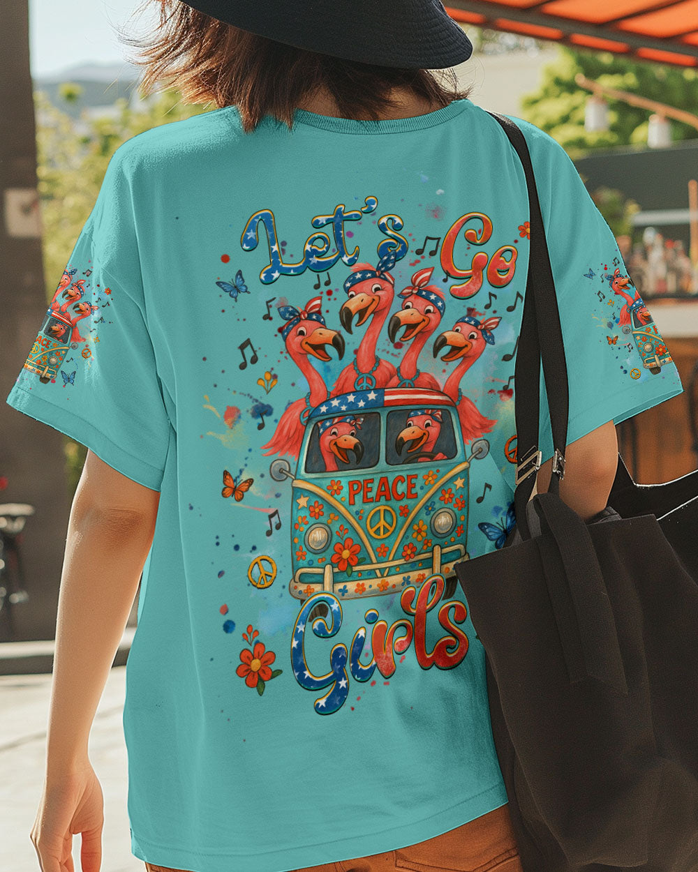 LET'S GO GIRLS FLAMINGO ALL OVER PRINT - YHHG2205254