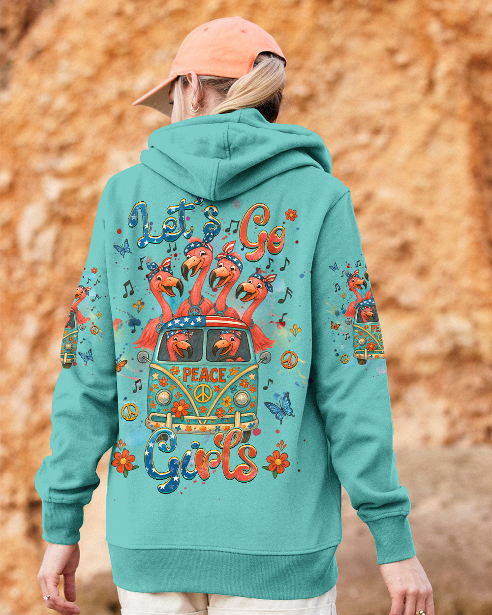 LET'S GO GIRLS FLAMINGO ALL OVER PRINT - YHHG2205254