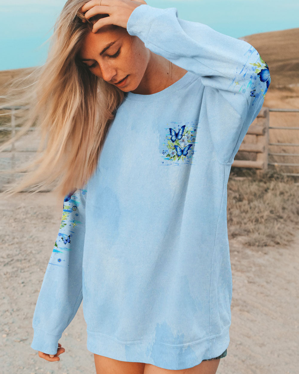 JUST BREATHE BUTTERFLY ALL OVER PRINT - YHHG2301252