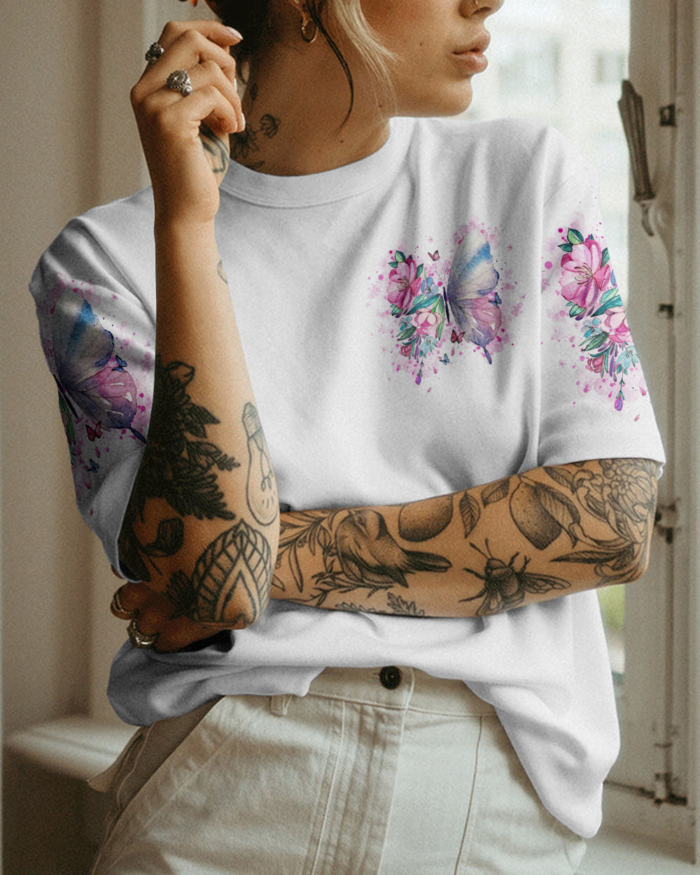 JUST BELIEVE BUTTERFLY ALL OVER PRINT - YHHG2306231