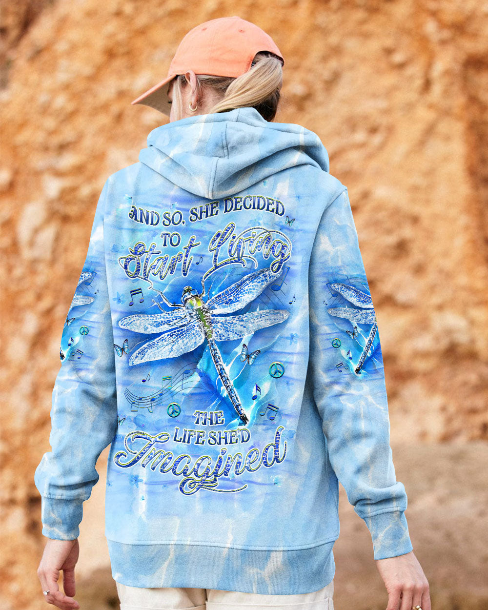 SHE DECIDED TO START LIVING THE LIFE ALL OVER PRINT - YHHG2409242