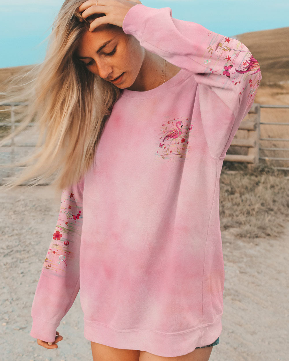 STAY SASSY FLAMINGO ALL OVER PRINT - YHHG2506252