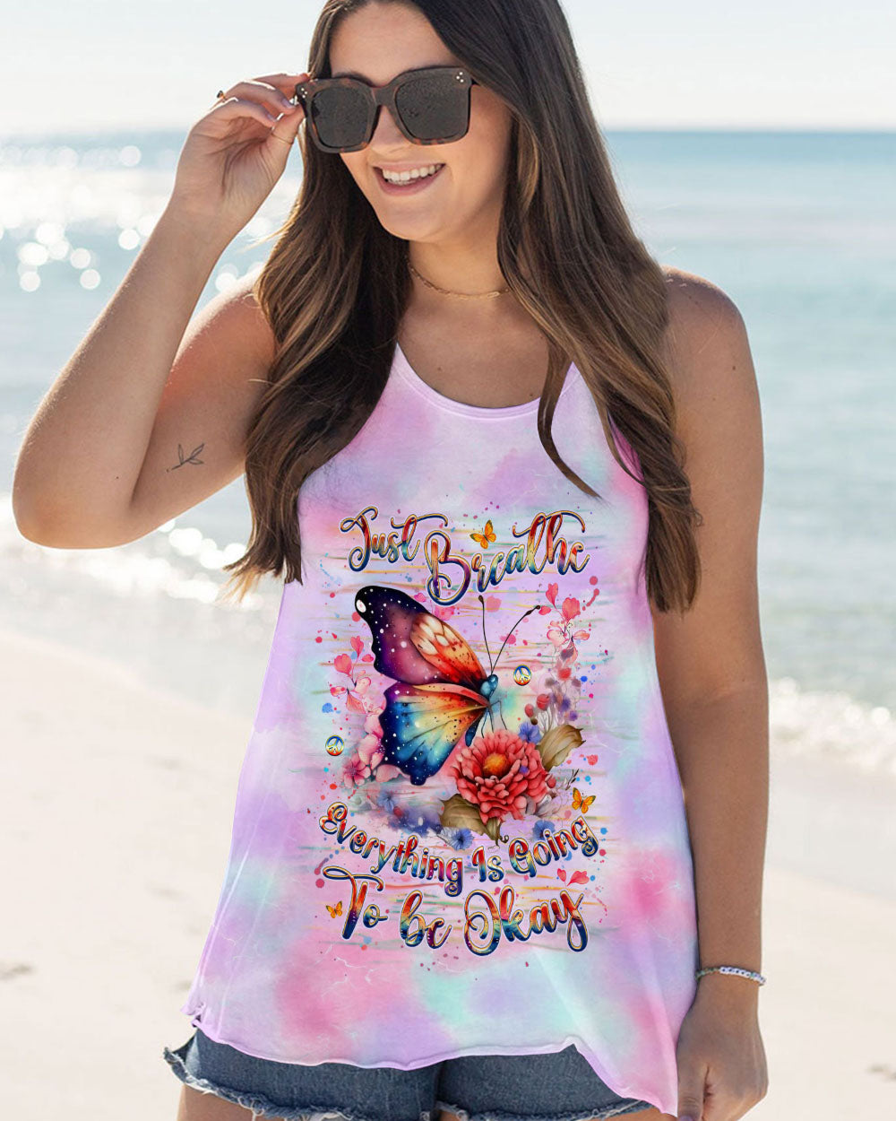 JUST BREATHE BUTTERFLY ALL OVER PRINT - YHHG2606254