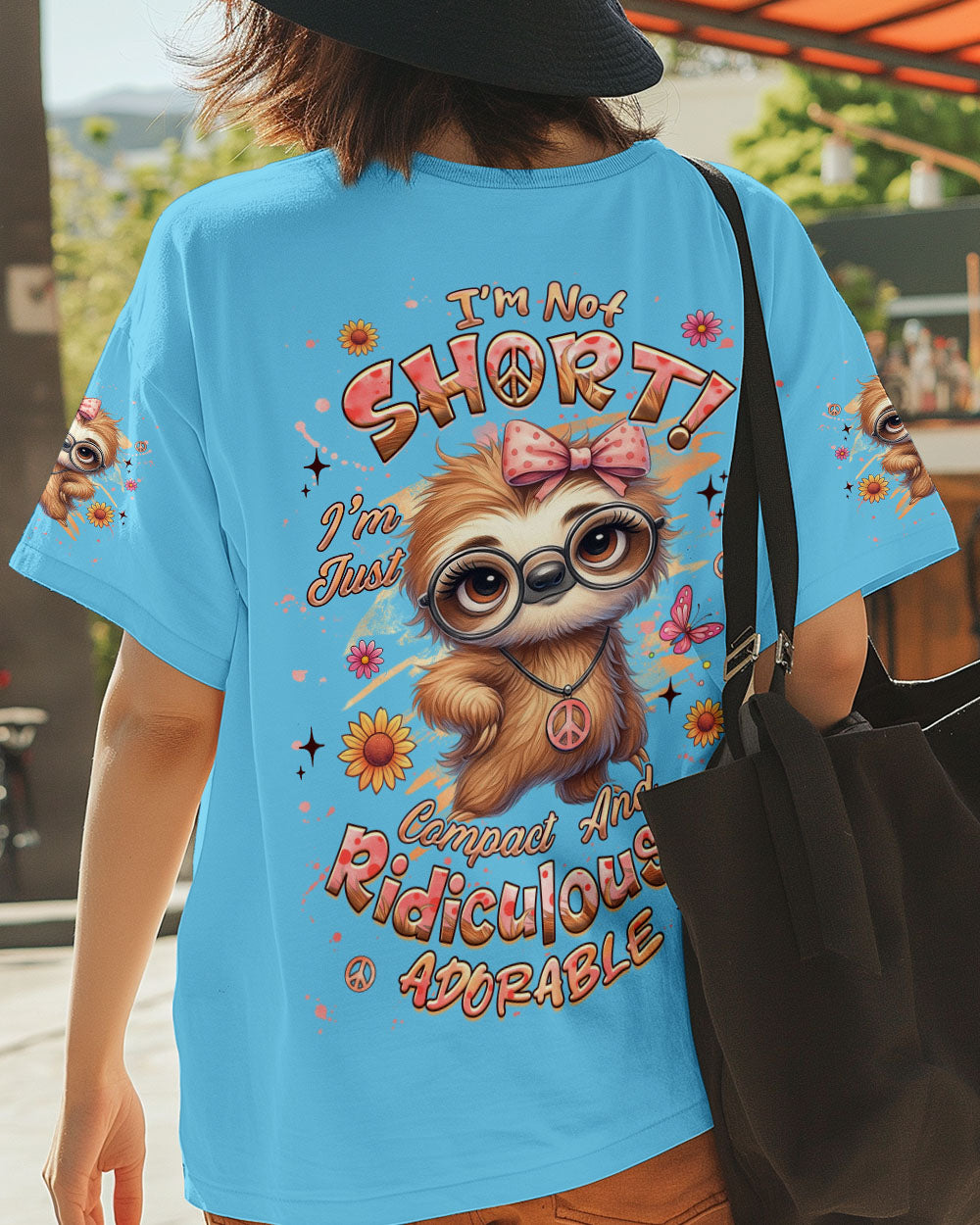 I'M NOT SHORT SLOTH HIPPIE ALL OVER PRINT - YHHG2708251