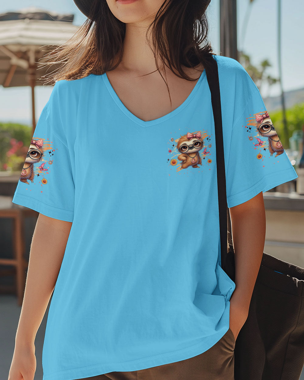 I'M NOT SHORT SLOTH HIPPIE ALL OVER PRINT - YHHG2708251