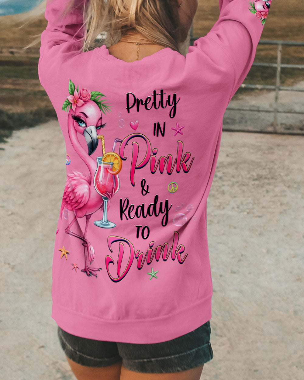 PRETTY IN PINK FLAMINGO ALL OVER PRINT - YHHG2811243