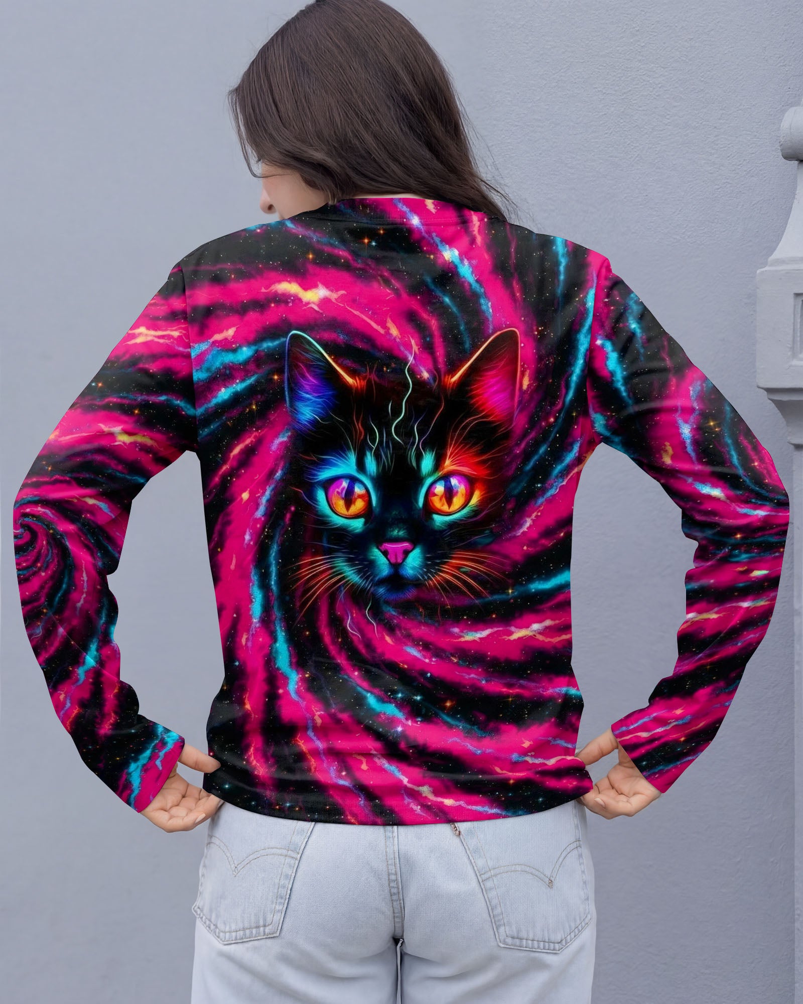 COSMIC NEON CAT ALL OVER PRINT - YHHG3001261