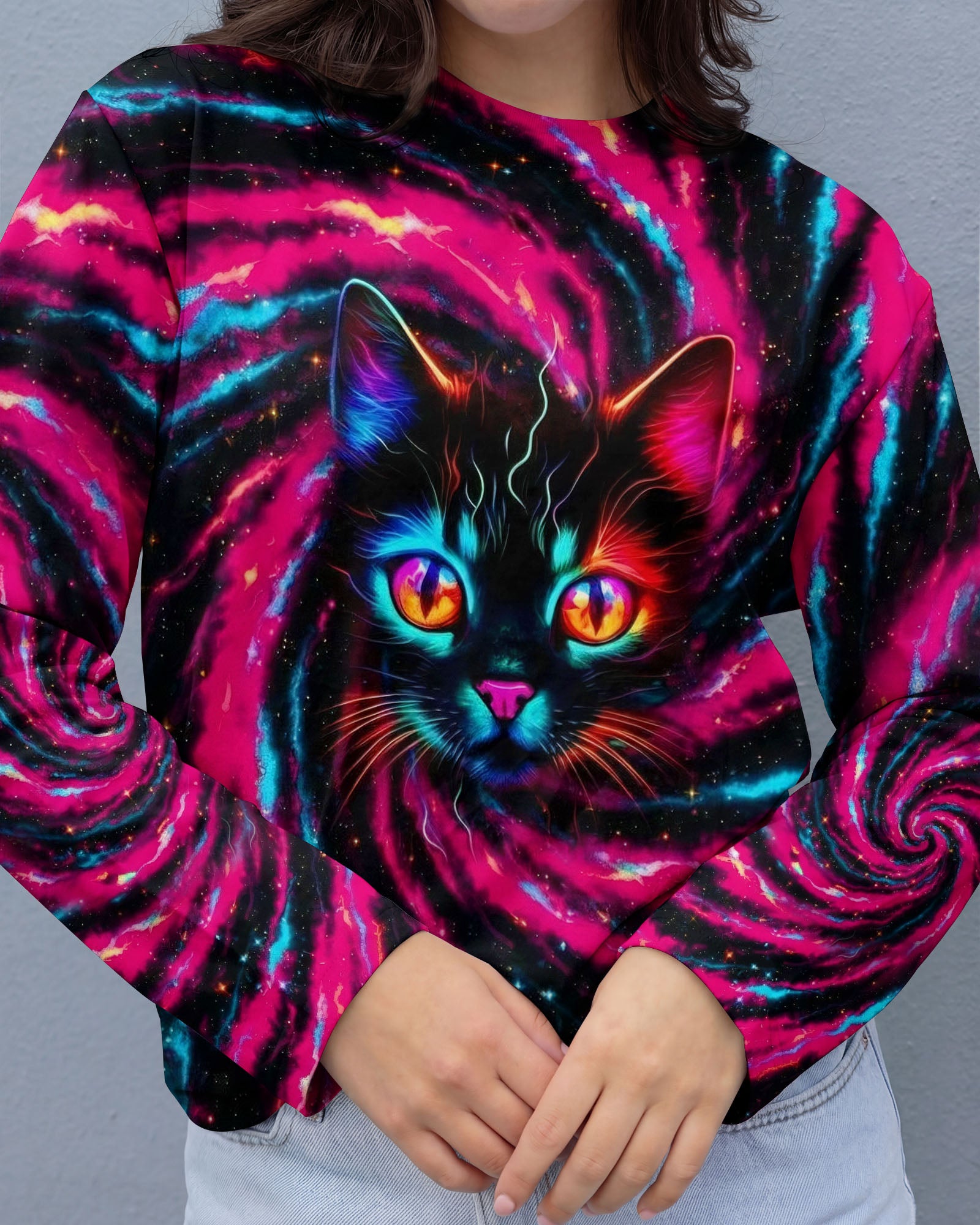 COSMIC NEON CAT ALL OVER PRINT - YHHG3001261