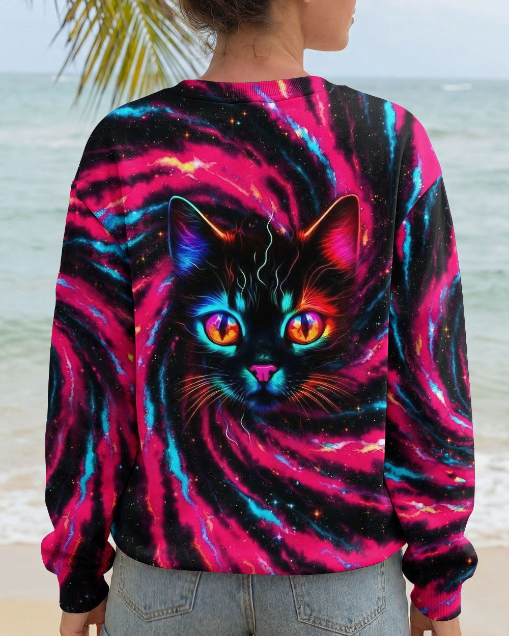 COSMIC NEON CAT ALL OVER PRINT - YHHG3001261