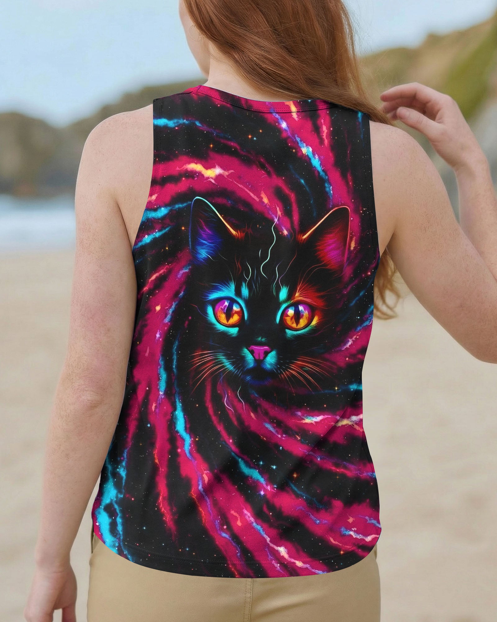 COSMIC NEON CAT ALL OVER PRINT - YHHG3001261