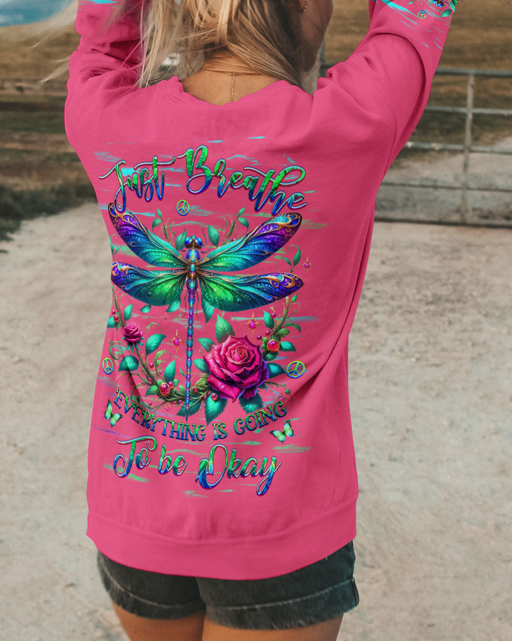 JUST BREATHE DRAGONFLY ALL OVER PRINT - YHHG3012242