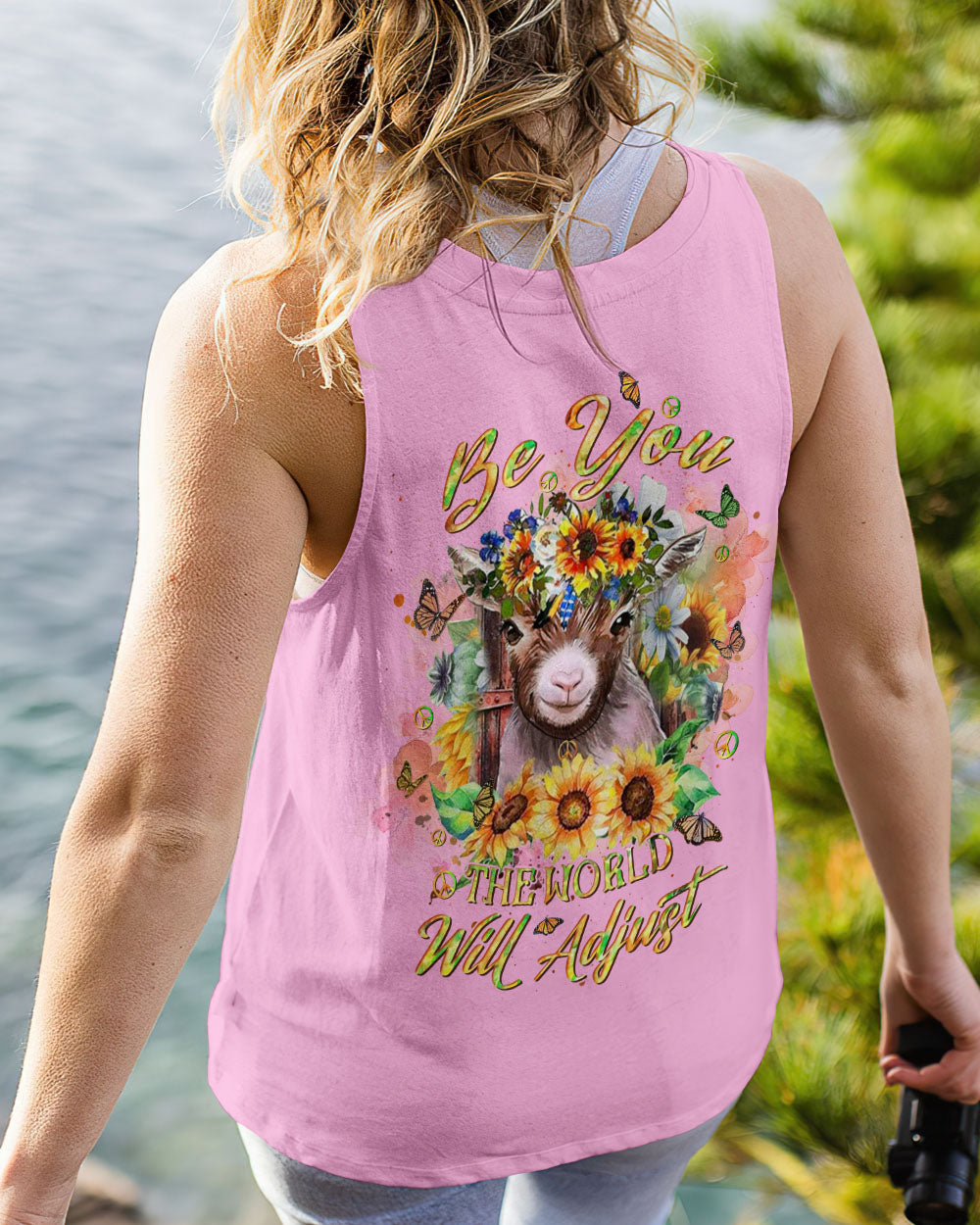 BE YOU THE WORLD WILL ADJUST GOAT ALL OVER PRINT - YHHN0301233